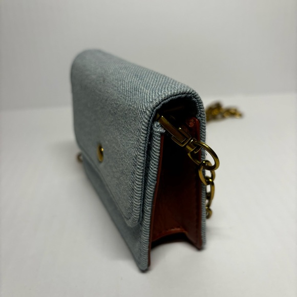 Denim Crossbody Chain Shoulder Bag - Picture 3 of 6